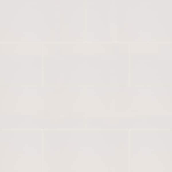 Adella White Satin SAMPLE Glazed Ceramic Wall Tile